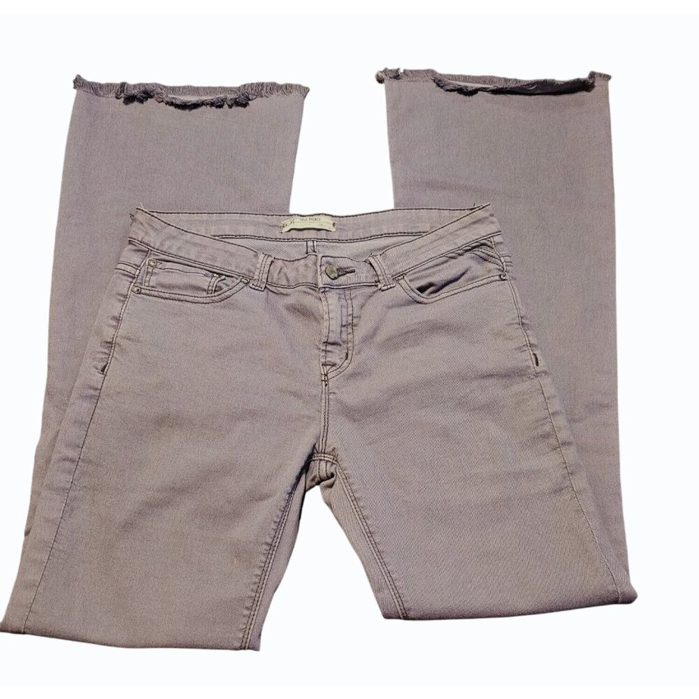 Free People Raw Hem Flare Jeans Womens 29 Grey